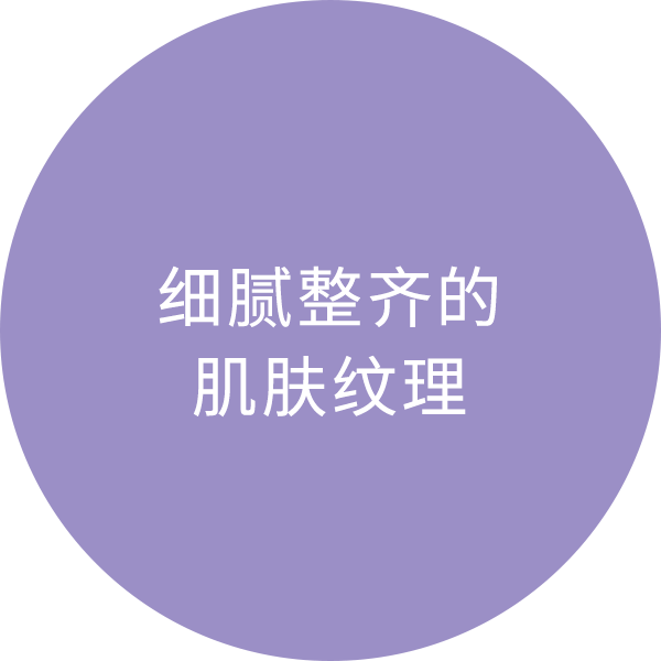 细腻整齐的肌肤纹理