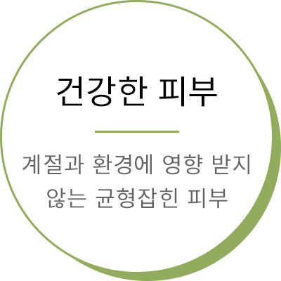 건강한 피부 - 계절과 환경에 영향 받지 않는 균형잡힌 피부